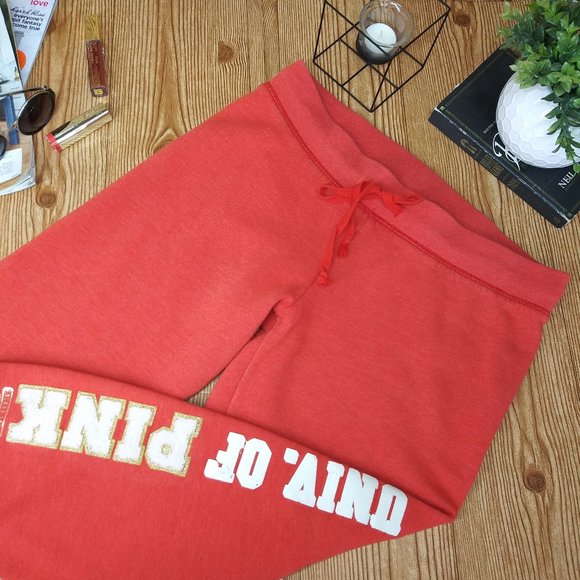 PINK Victoria's Secret Pants - PINK VICTORIA SECRET orange capri pants yoga size S